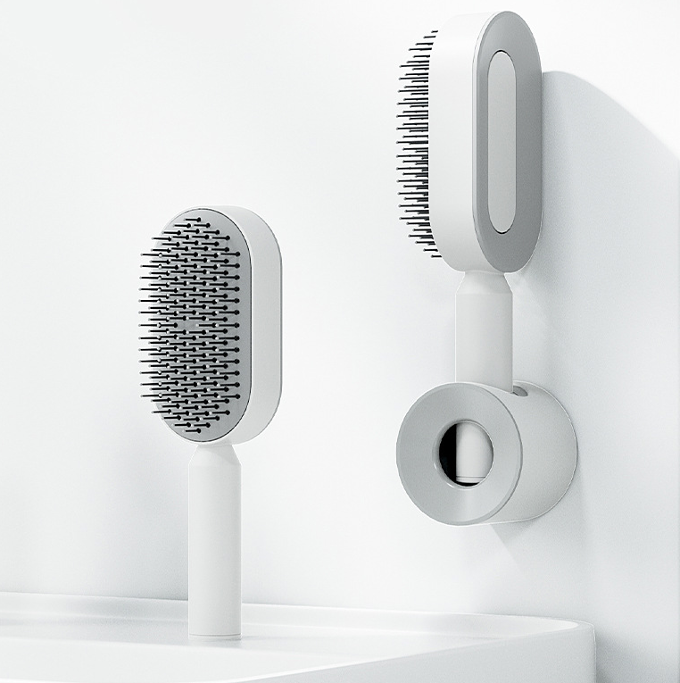Self Cleaning Hair Brush For Women One-key Cleaning Hair Loss Airbag Massage Scalp Comb Anti-Static Hairbrush