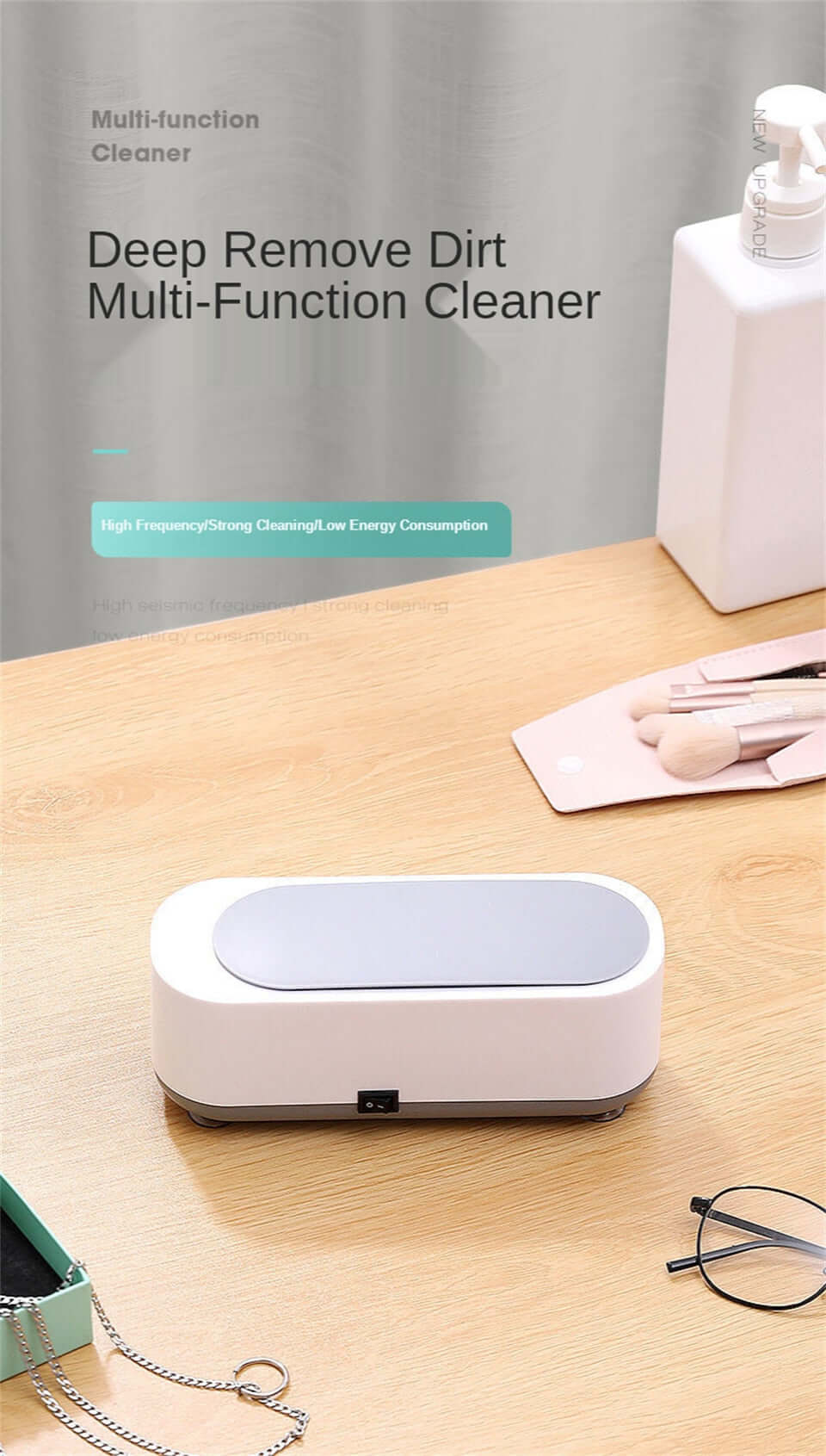 Ultrasonic Cleaning Machine High Frequency Vibration Wash Cleaner Washing Jewelry Glasses Watch Ring Dentures Cleaner