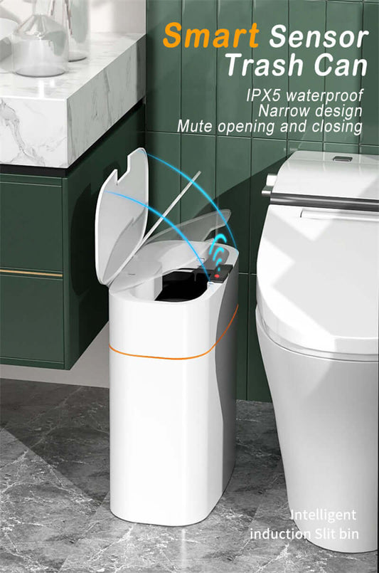 Smart Trash Can With Lid For Bedroom And Living Room Kitchen Storage Box Trash Can Induction Small Car Box Automatic Smart Dustbin Smart Trash Bin
